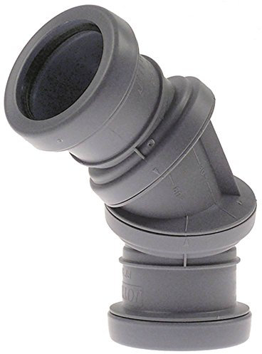 Raccord coudé HT 2 réglable en continu de 45 à 88 ° - Gris DN50.
