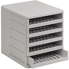 Ablagebox Ninka Ordner, Breite 275 mm, Höhe 320 mm, Kunststoff weißgrau