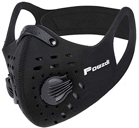 Powzdi Sport Maske Widerstand Atematmung Sauerstoff mit Ventil fürs Training trainingsmaske für Motorrad Radsport Outdoor aktivitäten