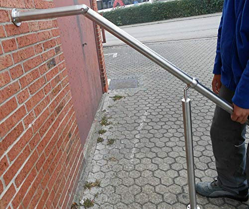Edelstahl Handlauf DIN Treppengeländer Geländer Treppe Edelstahlhandlauf Wand 100+50