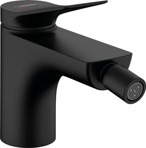 hansgrohe Einhebel-Bidetmischer Vivenis, Bidetarmatur mit Zugstange, Mattschwarz