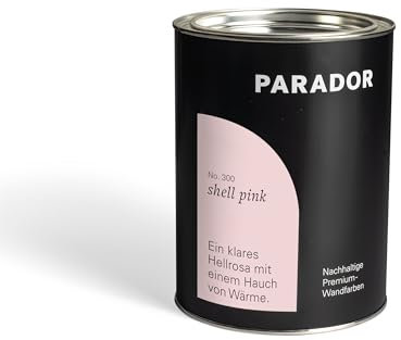 Parador Wandfarbe Shell Pink hellrosa pastell 2,5 L - nachhaltige Premium Innenfarbe matt - hohe Deckkraft tropffest spritzfest ergiebig schnelltrocknend geruchsneutral vegan