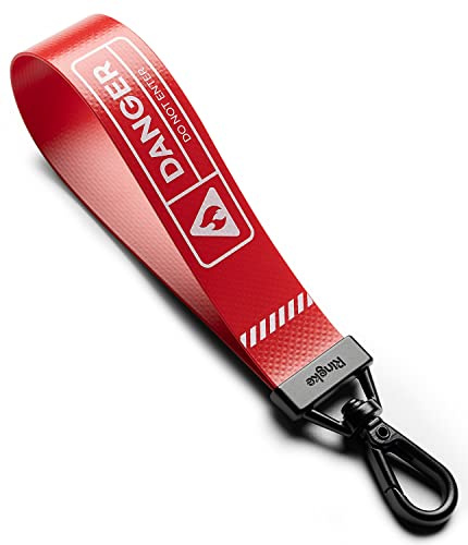 Ringke Tarpaulin Key Ring Porte-Clés Sangle Dragonne Nylon Polyester Cordon Sangle de Doigt - Danger Red