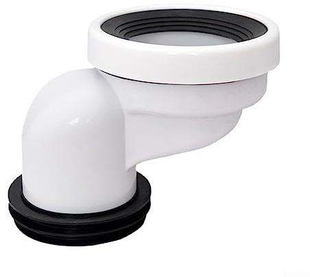 DAZZLEEX Boquilla de conexión de inodoro para inodoro excéntrica recta, boquilla de cambio de inodoro, tubo de drenaje de inodoro (compensación de 10 cm)
