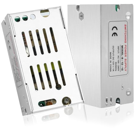 Transformateur 220V 12V LED 12W, alimentation 12v 12w 1A pour G4, GU5.3, MR11, MR16, Bande LED, convertisseur 220v 12v pour treuil Cric Voiture Moniteur LCD Caméra Sécurité CCTV Stéréo Voiture