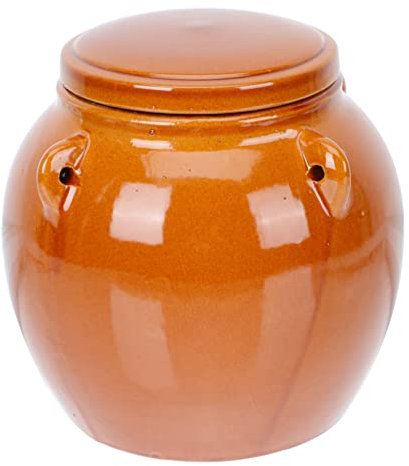 PRETYZOOM 1Stk Kimchiglas aus Keramik Fermenter aus Keramik keramischer Lebensmittelbehälter Einmachgläser Müslibehälter Gurkenbehälter mit Deckel Retro-Lebensmittelglas Schatz Honigtopf