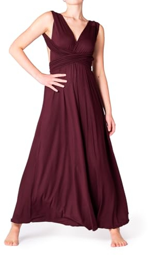 PANASIAM Vestido Maxi Mujer - Vestido Cruzado Halter - 40 Formas de Llevar | Espalda descubierta & escote en V, Vestido de verano de viscosa & elastano, Vestido de fiesta, graduación, boda & vacaciones