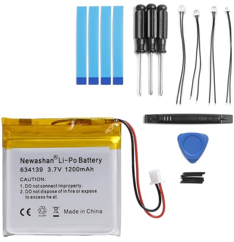 Batterie SM-03 SP624038 pour Sony Casque Bluetooth sans Fil,1200mAh 3,7V | Compatible WH-1000XM3 WH-1000XM4 WH-XB900N WH-CH710N/B WH-H910N, Li-ION Lipo, avec Kit Outils