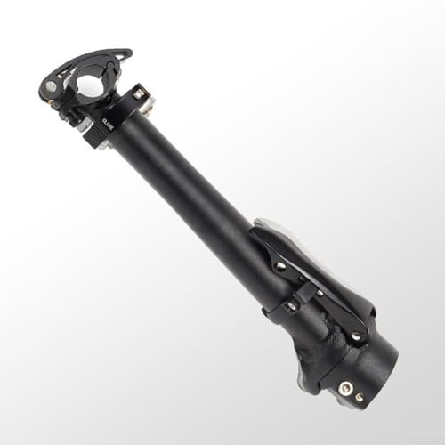 Fahrrad-Klapp-Lenkervorbau, CNC-Klapp-Lenkervorbau, Aluminiumlegierung, Klapprad mit Zähnen, verstellbar, zusammenklappbar (schwarz B)