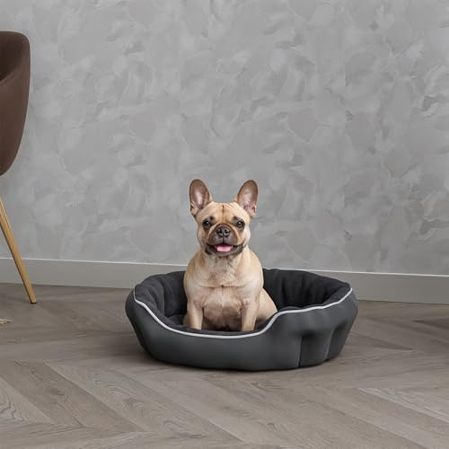 Cama para Mascotas para Perros y Gatos COCCOLE, Gris Oscuro, 59x53x18 cm