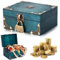 SZSMW Caja Con Candado - Cofre del Tesoro - Cofre Madera - Se Puede Utilizar para Fiestas de CumpleañOs, Fiestas de BúSqueda Del Tesoro Pirata, Decoraciones de Ventanas （15 * 12 * 7.2cm）