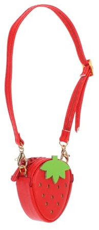 Sewroro Bolso De para Muñecas Bolso De Fresa Miniatura De Moda para Muñecas Accesorio De Vestir para para Coleccionistas De