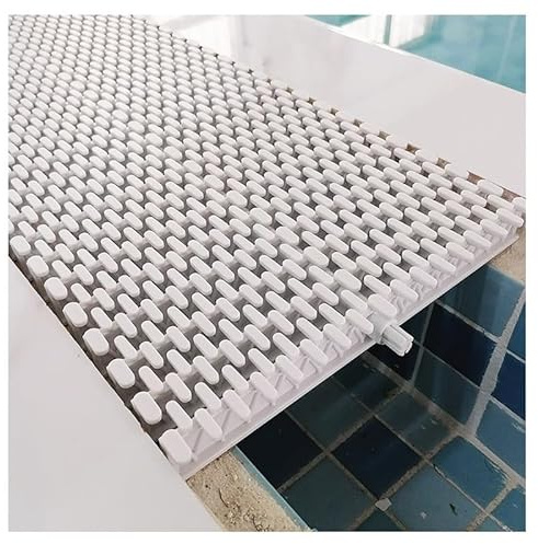 Überlaufgitter for Den Poolablauf, Weißer Spaltbarer Abdeckleiste for Aktivitätsgitter, PP Kunststoff Gitterabdeckung überlaufgitter for Schwimmbaddeck(1pc,25 * 100cm)