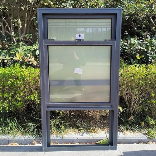 WhamtL Schiebefenster Servicefenster, Restaurantfenster, Vertikale Schiebefenster für Küchen, Foodtrucks, Mobile Imbisswagen, Außenfenster-Austausch(16x30in(400x750mm))