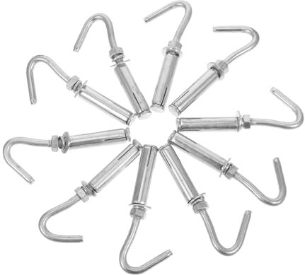 STOBOK 10pcs Heavy Duty Expansion Hook Concrete Wall Hook Outdoor Use for Dog and Fence Stakes