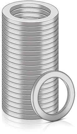 Arandelas planas redondas de acero inoxidable de 1,5 mm de grosor para bisagras de puerta y reparaciones del hogar, construcción y aplicaciones mecánicas