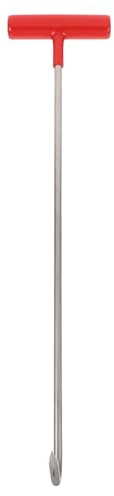 CONGARTENO Gancio per Sollevatore di Tombini in Metallo Inossidabile a Forma di T da 47cm, Strumento Portatile per Rimozione Coperchi di Scarico, per Manutenzione Cittadina