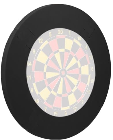 Dartboard-Surround Wandschutz - 45cm Auffangring beflockt & geräuschdämpfend | Schutzring für Steeldart Zielscheibe Keller | Dart-Zubehör System Modell Pro Design Kit Set