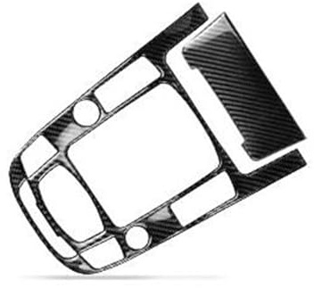 För A4 A5 B8 Kolfiber Interiör Centralt Styrväxel Skiftpanel Dekoration Lock Trim Tillbehör Bil Styling Bilinredning Kolfiber(D)