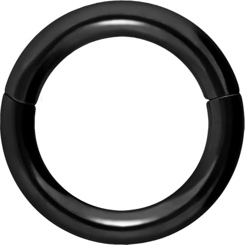 PIERCINGLINE Segmentring Clicker aus Chirurgenstahl - Piercing Ring in Gold, Silber, Rose, Schwarz oder Blau - für Nase, Septum, Ohr, Helix oder Tragus