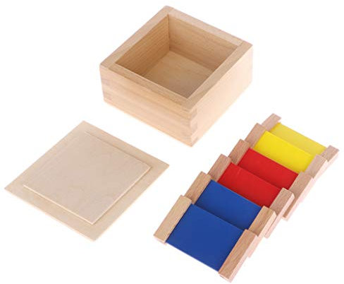 Mentin Montessori Sensorial Material Learning Color Tablet Box 1/2/3 Wood Preschool Toy