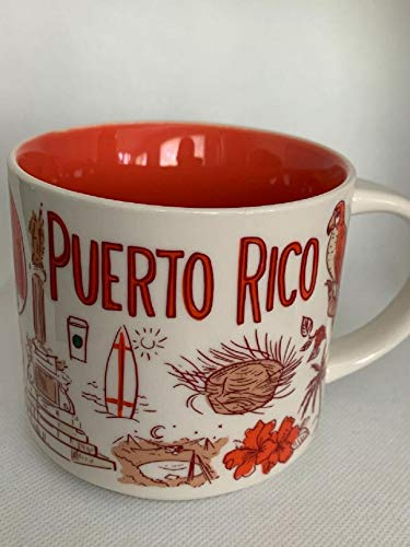 Starbucks PUERTO RICO BEEN THERE SERIES ACROSS THE GLOBE COLLECTION Taza de café de cerámica, 14 onzas líquidas