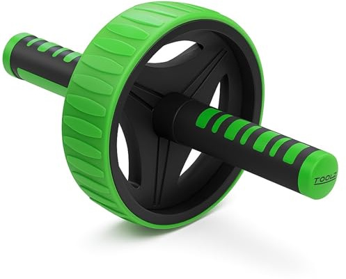 TOOLZ Bauchroller mit Anti-Rutsch-Griffen – AB Roller für Bauchmuskeltraining – Core Trainer für Zuhause & Fitnessstudio – Zur Kräftigung von Rücken & Armen