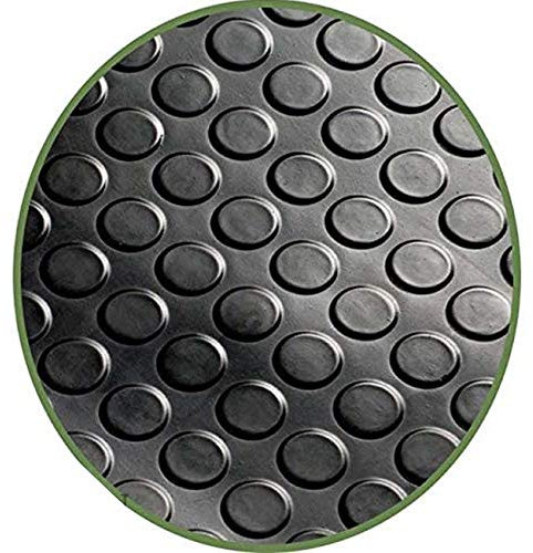 Suinga REVÊTEMENT DE Sol en Caoutchouc 1 x 10 m, Cercles 3 mm. Indiqué pour Les lieux fréquentés et à Fort Passage. Surface antidérapante et Facile à Installer.