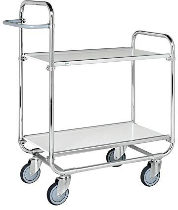 Kommissionierwagen 250 kg, mit 2 Böden, LxBxH 945 x 470 x 1.120 mm, verzinkt