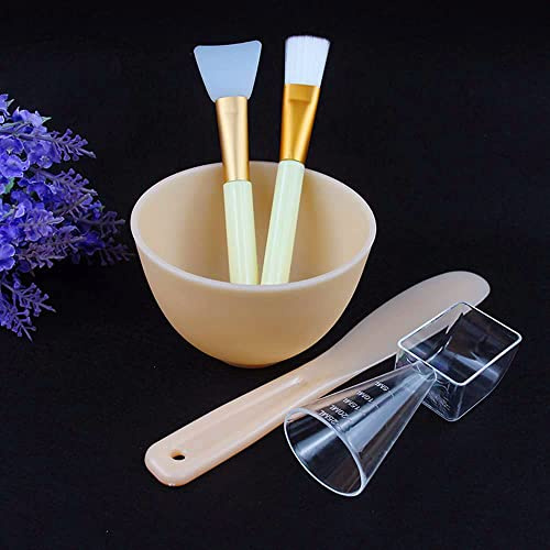 Duories Silikon Maskenpinsel Set,5-in-1-DIY-Gesichtsmasken-Mischwerkzeug-Kit mit Gesichtsmasken Spatel Silikon Pinsel und Weichgesichtsbürsten für Gesichtsmaske,Augenmaske,Serum oder DIY,