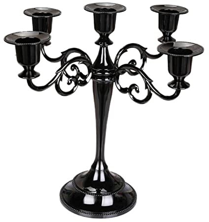 SHJOEE Bougeoir Chandelier 5 Branches en métal Style d'Européen Chandelier de Mariage Candélabre pour Noël Cadeau d'anniversaire Décor à La Maison