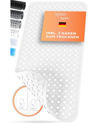 LICHTENHEIM Badkarsmatta halkfri, 88 x 40 cm, vit, BPA-fri