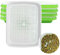 Chedin 4 Stück Seed Sprouter Tray Keimschale, Sprossen Sämlinge Weizen Grassierer Pflanzer, Hydroponics Dauerhaft Samen Keimung Tablett für Garten Home Office-grün