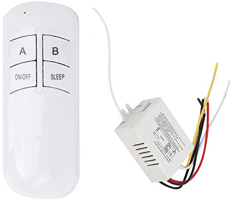 Wireless Lights Switch, 2 Ways ON/Off 220V Digital Wireless Wall Light Receiver Transmitter, Remote Control Switch for Ceiling Lights Fans Lamps
