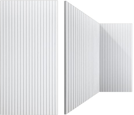 Woanger 5 Pack Large Acoustic Panels 47x24x0.4 Inch Sound Dampening Panels Self-Adhesive Noise Absorbing Sound Proof Wall for Echo Absorption for Home Studio Office Game Room(White)
