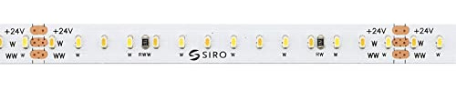 SIRO LED Band SL-Duo Strip Diamond Series, selbstklebender Led Streifen IP20 mit Lichtfarbe 2700K warmweiß - 6000K kaltweiß dimmbar, 5000mm 16,8W, 24V