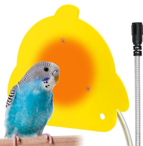 Svauoumu Vogelheizungen FüR KäFigvöGel, 12 Volt Heizung FüR Sitzstangen, Thermostatische Vogel-Heizung FüR Papageien, Ip67 Wasserdicht, VogelkäFig-ZubehöR