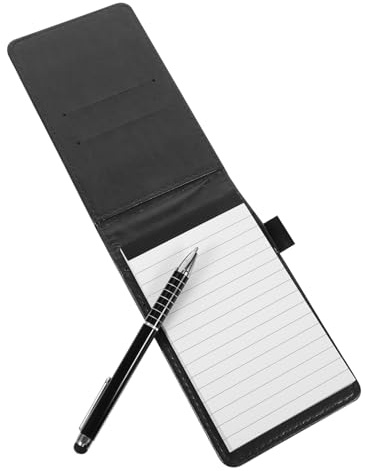 MAGICLULU Miniatur Taschen Notizblock A7 Tragbarer Bedruckter Business Notizblock Mit Metallstift Kompakt Und Strapazierfähig Für Reisen Arbeit Und Alltag