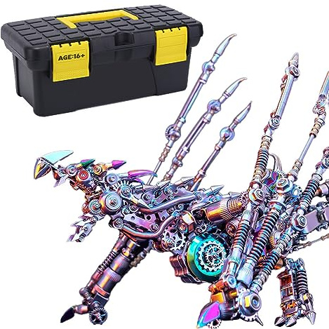 SUNDARE 3D Puzzle Metall Kit, 1390Teile DIY Geist Drache Bausatz, Tier Metall Kreativornament, Surrealistische Kreatur Modell, Kreatives Geschenkset für Kinder und Erwachsene