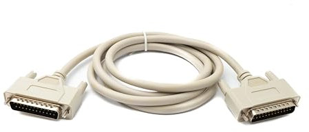 System-S D Sub Câble null modem 150 cm 25 broches mâle vers mâle Adaptateur RS530 Gris