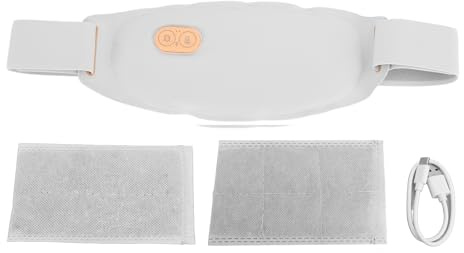 Miskall Cinturón De Calentamiento Rápido por Infrarrojos Lejanos De Grafeno con 5 Modos De Masaje, Bloqueo De Temperatura Duradero, Diseño Portátil, para Aliviar El Dolor De Espalda Menstrual