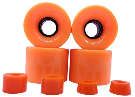 QSTDGVPW 4 Stück Skateboard Räder, Cruising Räder, 60 MM X 45 MM, 78 A, Verschleißfeste PU Longboard Räder, Roller für Alle Gelände Abfahrten