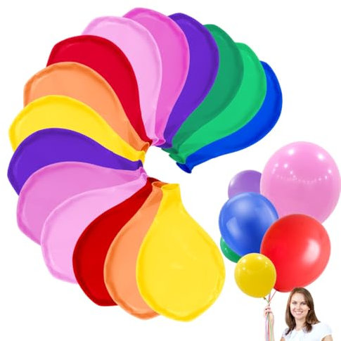 XXL Ballon Couleur,18 Pouces Ballon Geant,18 Pièces Couleur Grand Ballons Ronds,Gonflable Géants Ballons pour Anniversaire,Mariage,Halloween,Noël, Evénements Fête Décorations