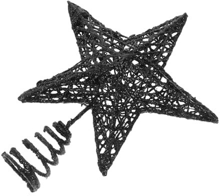 ABOOFAN Weihnachtsbaumspitze Stern Weihnachtsbäume Halloween Halloween Dekoration Weihnachtsbaum Stern Ornament Eisen Baumspitze Baumkrone Schwarz