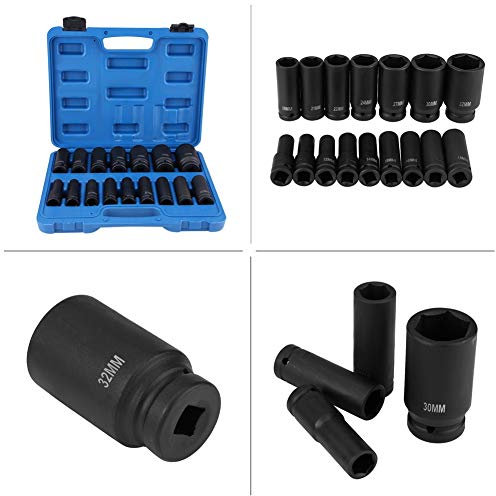 16-teiliges 1/2-Zoll-Antriebs-Sechskant-Bit-Steckschlüssel-Set, Professionelles Reparatur-Werkzeug-Set für die Kfz-Wartung