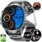 LIGE Montre Connectée Homme avec Écran HD de 1,85'' et Torche LED,800mAh,Smartwatch Homme avec Appel Bluetooth,IP68 Étanche 110+ Sportifs/Sommeil Moniteur,pour Android iOS