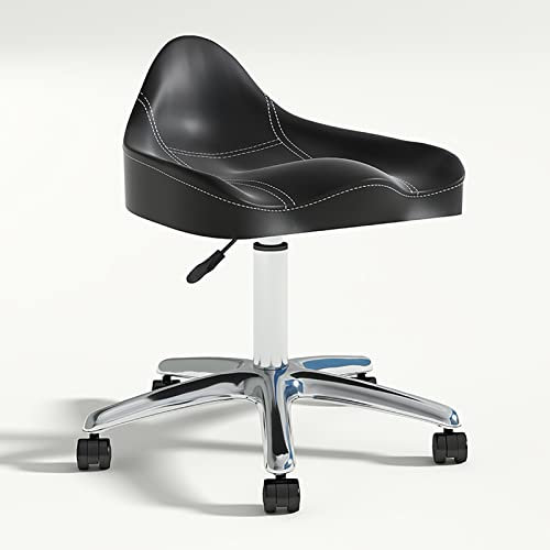 Sattelhocker mit Rädern, ergonomisch, drehbar, höhenverstellbar, für Klinik, Zahnarzt, Schönheitssalon, Tattoo, Home Office, D