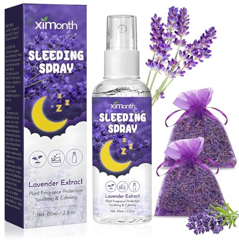 Spray per Cuscini alla Lavanda Biologico - Sacchetti Profumati per Addormentarsi, Sonno Migliore, Relax, Riposo - Profumo Lenitivo per Ambienti