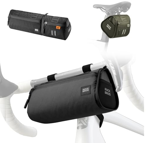 ROCKBROS 4-in-1 Fahrradtasche – Abnehmbare Lenkertasche, Rahmentasche, Satteltasche & Umhängetasche, Wasserabweisend und Robust, Bike Bag Vielseitig für Rennrad, MTB, Gravelbike & Alltag