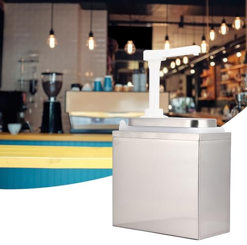 Einfaches und Elegantes Küchenzubehörpumpen -Dispensing -Werkzeug für Edelstahlfarbe Cafeteria für Hotel Küche Küche (2L Basis enthalten)